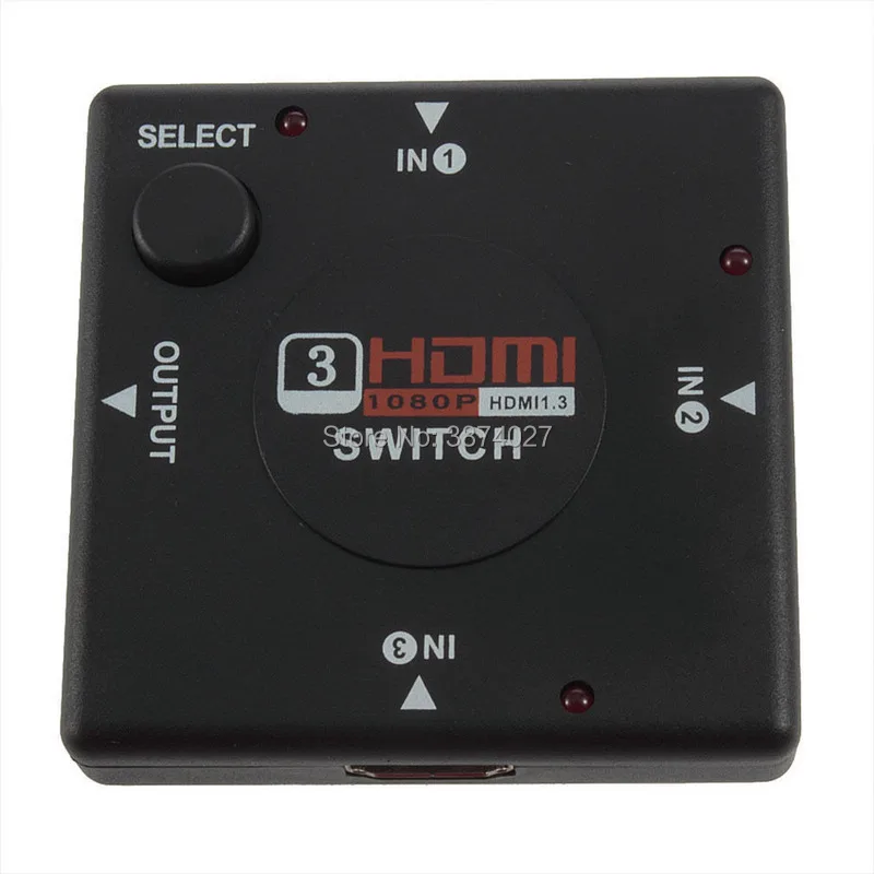 В продаже 1 шт. 3 в вне совместимому с HDMI сплиттер Порты и разъёмы видео