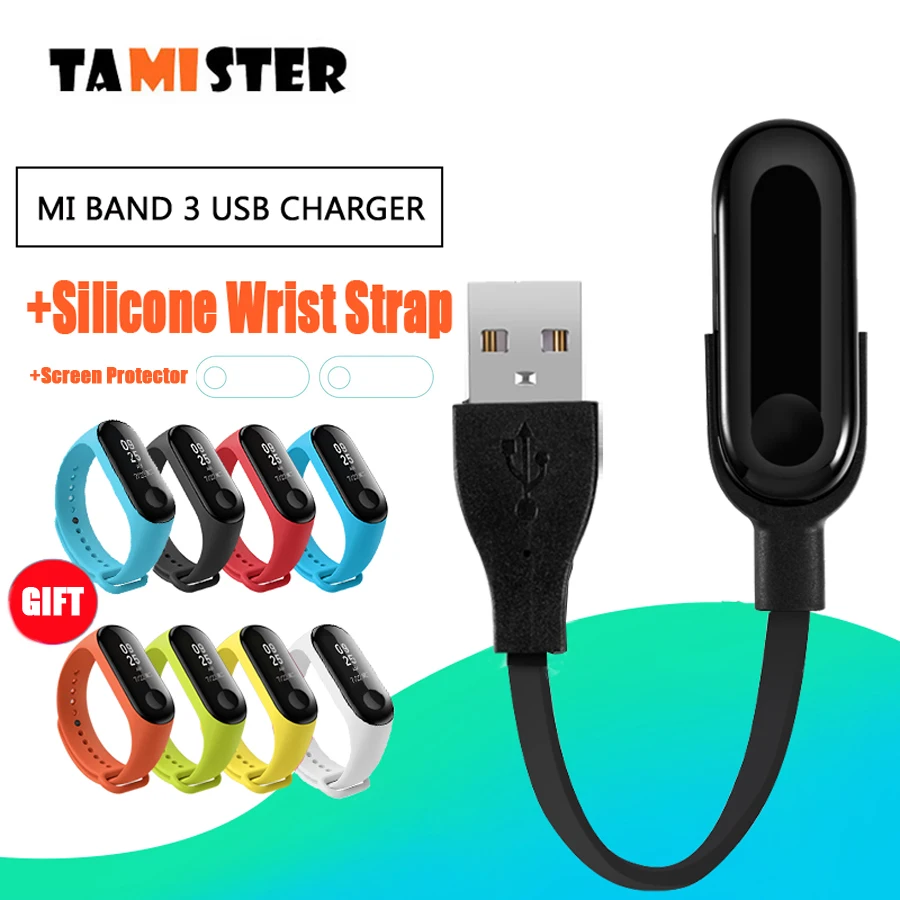 Ремешок для браслета Xiaomi Mi Band 3 зарядка через USB 3|Смарт-аксессуары| |
