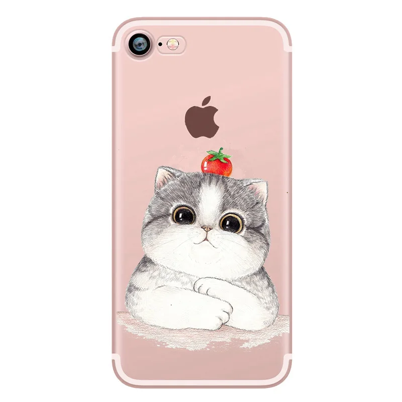 Cute Dog Animals Soft Clear Case For iPhone 7 Plus Coque Cover iphone 8 plus 6 6S 5s se 5 X XS Shell Capa |