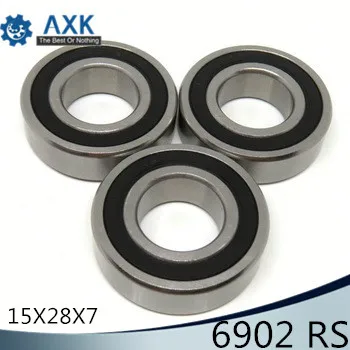 6902 2RS подшипник ABEC 1 (10 шт.) 15x28x7 мм Метрическая тонкий срез упорные шариковые