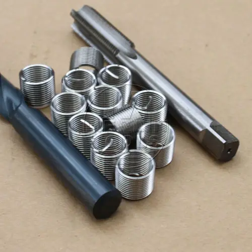 Ремонт катушки резьбы М10x1 сверло и кран 12 вставок тонкая резьба|thread repair|drill drilldrill
