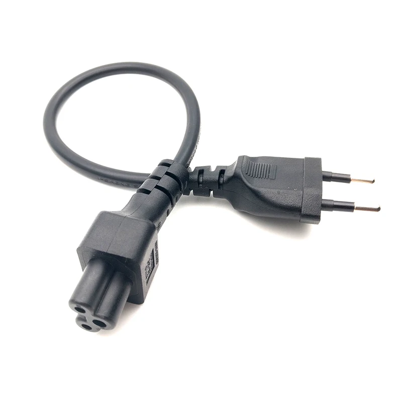2 шт. ЕС адаптор питания со шнуром Европейский 2pin штекер к IEC 320 C5 Micky Кабель адаптер