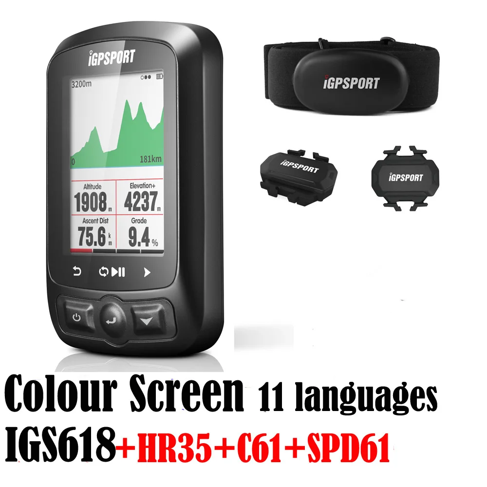 618with3 Все аксессуары я gps порт IGS618 gps Велоспорт компьютер Беспроводной IPX7 Водонепроницаемый велосипед цифровой секундомер Велоспорт Спидометр - Цвет: 618with3