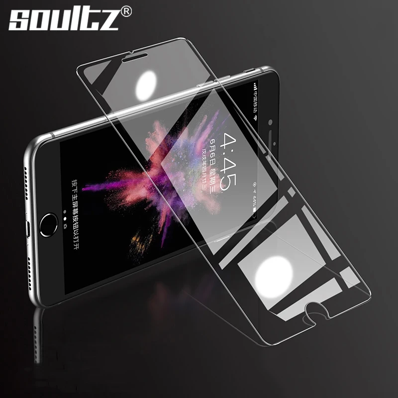 Soultz ультра тонкий HD экран протектор стекло для iPhone 8 Plus закаленное более жесткое