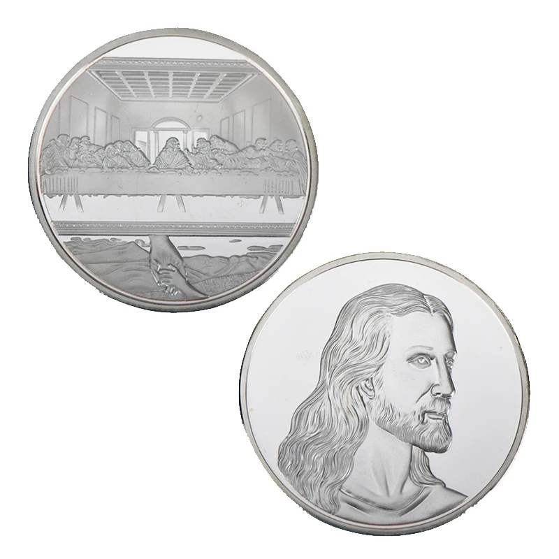 Посеребренная монета Последний Ужин памятная домашний декор Серебряная