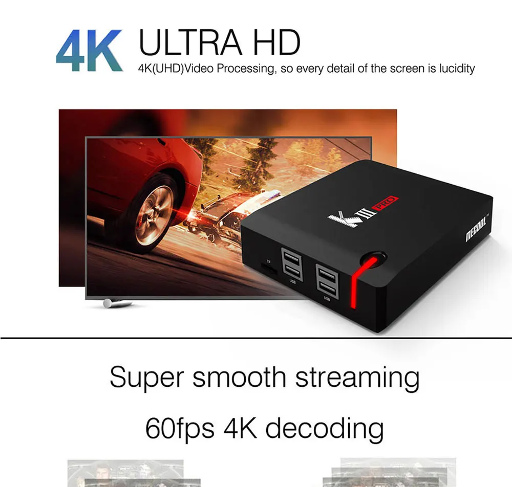 MECOOL KIII PRO DVB-S2 DVB-T2 DVB-C Android 7,1 ТВ-приставка Amlogic S912 3 Гб 16 Гб ТВ-приставка поддержка нажатий 2,4G/5G WiFi обновление OTA