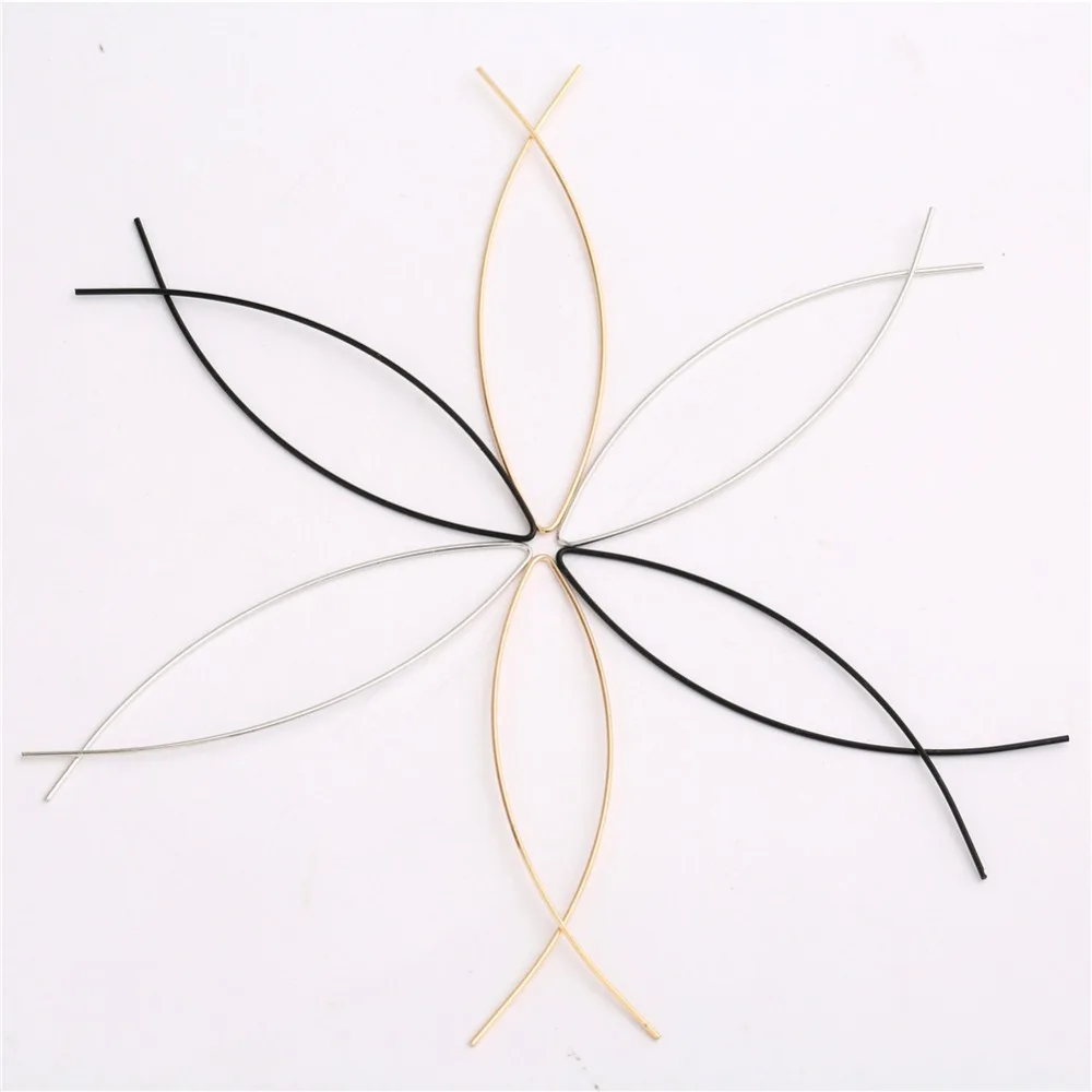 1 Пара простых сережек в форме рыбы длинные серьги подвески стиле минимализма