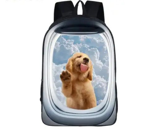 Забавные 3D животных рюкзак милый щенок Pet школьный мальчики девочки школьные