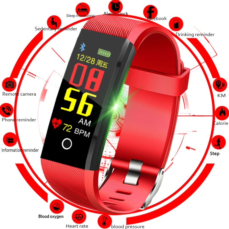 LIGE новый спортивный браслет для женщин мужчин Смарт часы сердечного ритма