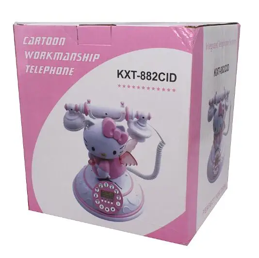 Классический телефон рисунок Hello Kitty милый мультфильм мастерство Телефон Ретро