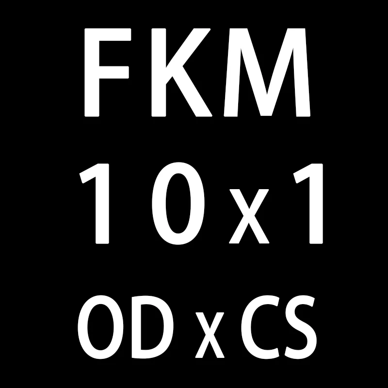 10 шт./лот фторсодержащий каучук кольца черный FKM уплотнительное кольцо 1 мм Толщина OD4/5/6/7/8/9/10 мм резиновое уплотнительное кольцо шайба - Цвет: OD10mm