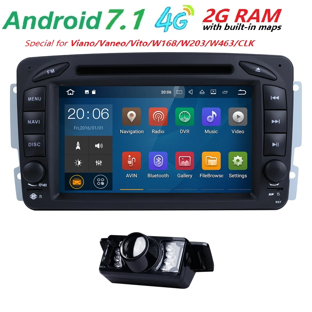 Автомагнитолы 2 din Android 8 0 gps dvd плеер Штатная для Mercedes Benz vito w639 CLK C 209 W203 W168 ML W163 W463viano