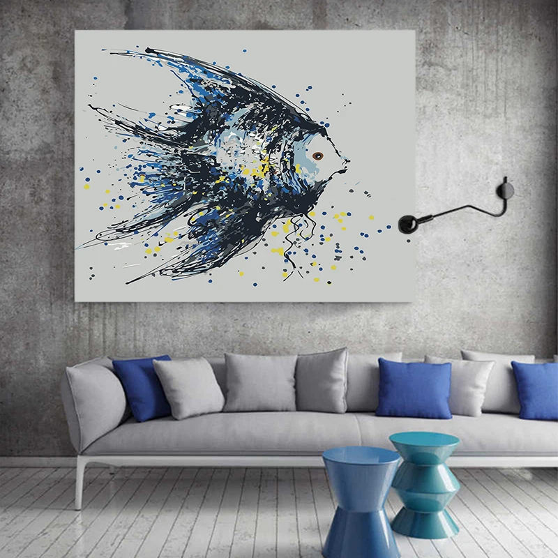 paint by number art painting creative hand-painted eyes animal living room bedroom decorative | Дом и сад