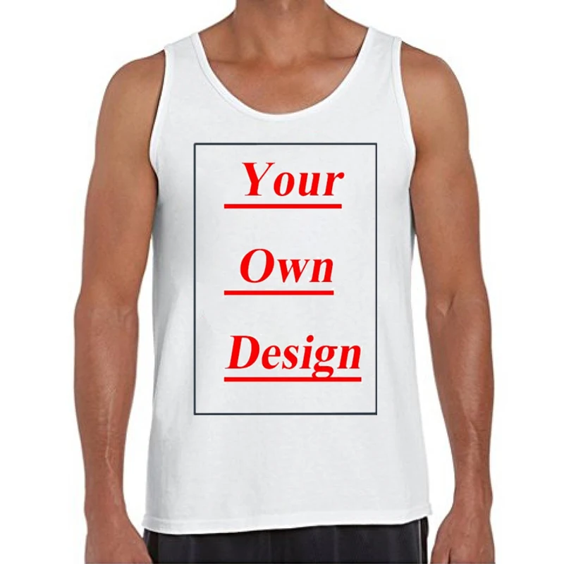 Высокое качество индивидуальные мужские майки с принтом ваш собственный дизайн