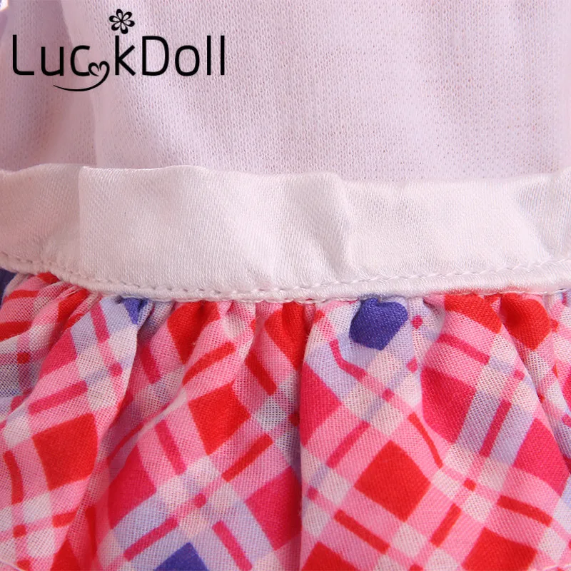 Платье трапеция с принтом LUCKDOLL размер 14 5 дюйма американские куклы аксессуары для