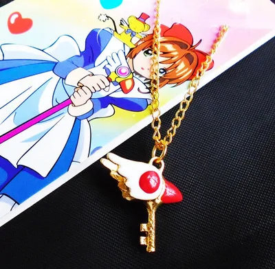 Аниме кардкаптор ожерелье сакуры брелок волшебная девушка кулон ювелирные