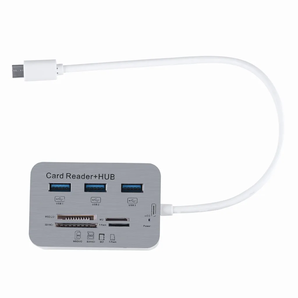 Ультратонкий 3-портовый кардридер VOBERRY C-type USB 3 0/3 1 с сверхвысокой скоростью 5