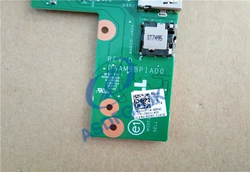 Оригинальная Новинка для Dell Inspiron 5577 аудио USB плата DAAM9BPIAD0 3VFY4 03VFY4 100% ТЕСТ ОК|Платы