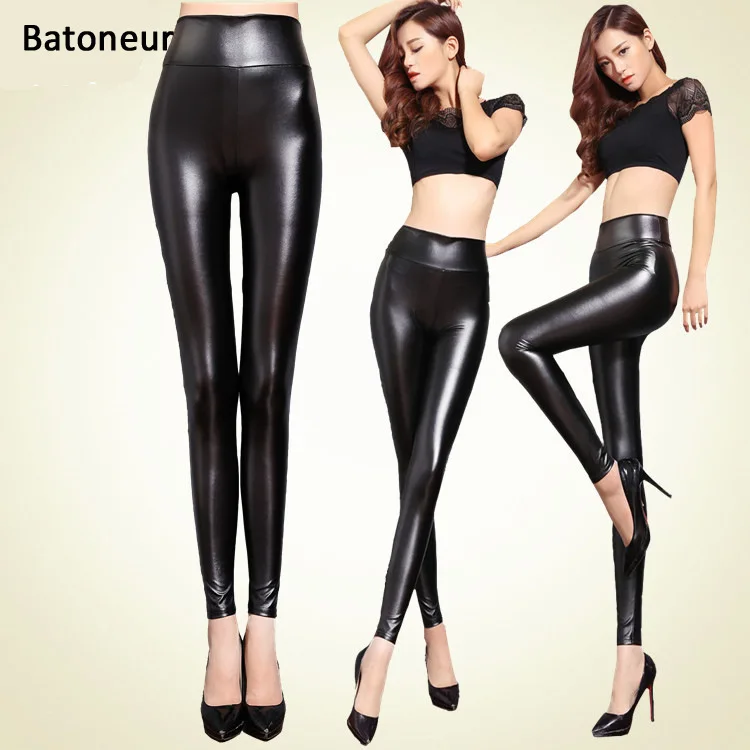 2017 узкие брюки из искусственной кожи женские леггинсы на осень и зиму