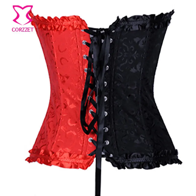 Burlesque двухцветные Эспандеры женские готические корсеты бюстье сексуальные