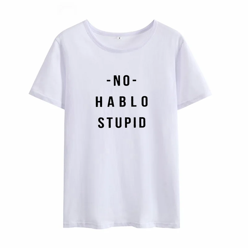 NO HABLD STUPIO стильная футболка для женщин летняя женская хлопковая Футболка с
