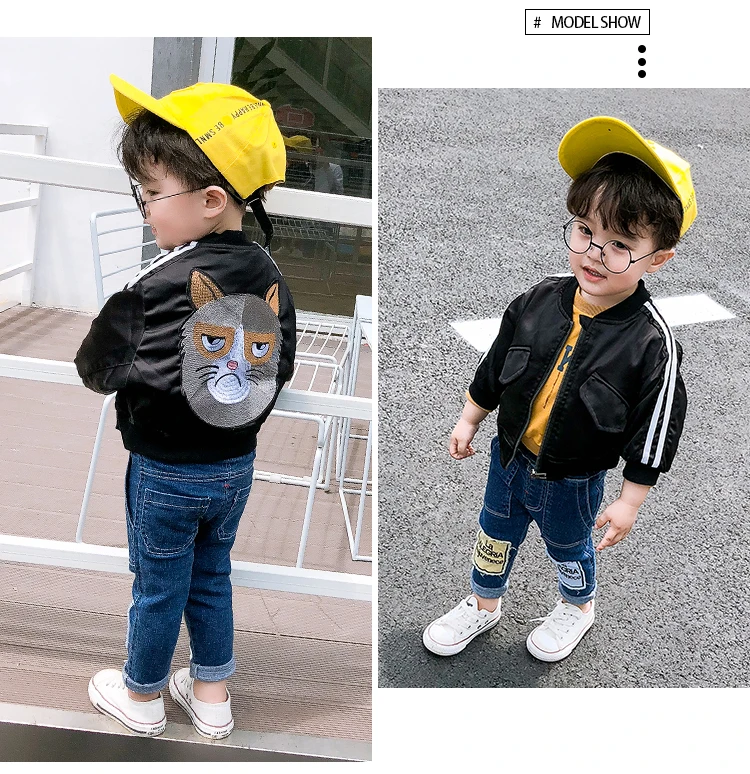 Coat spring and autumn boys girls jackets tide 2018 new baby casual baseball uniform bat sleeves Korean version | Детская одежда и