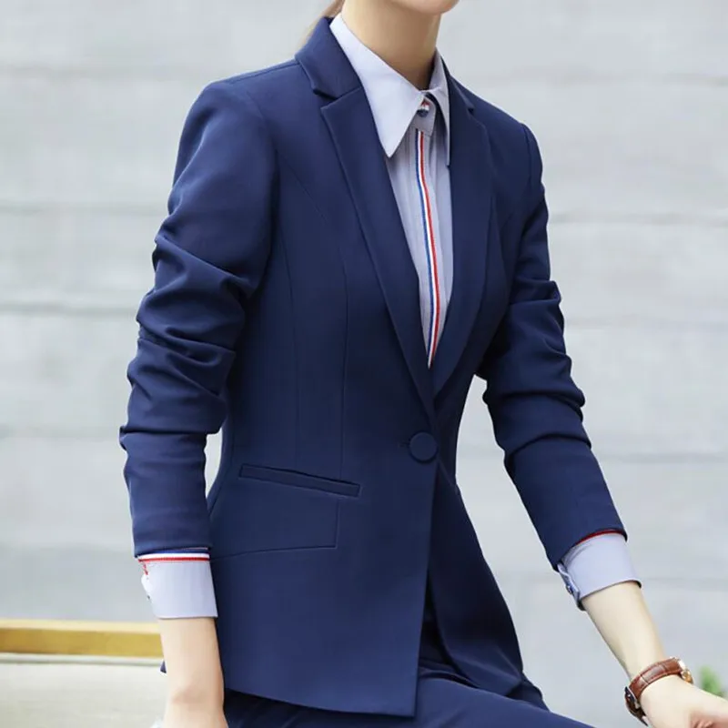 2017 модный осенний Женский блейзер верхняя одежда тонкий формальный размера плюс