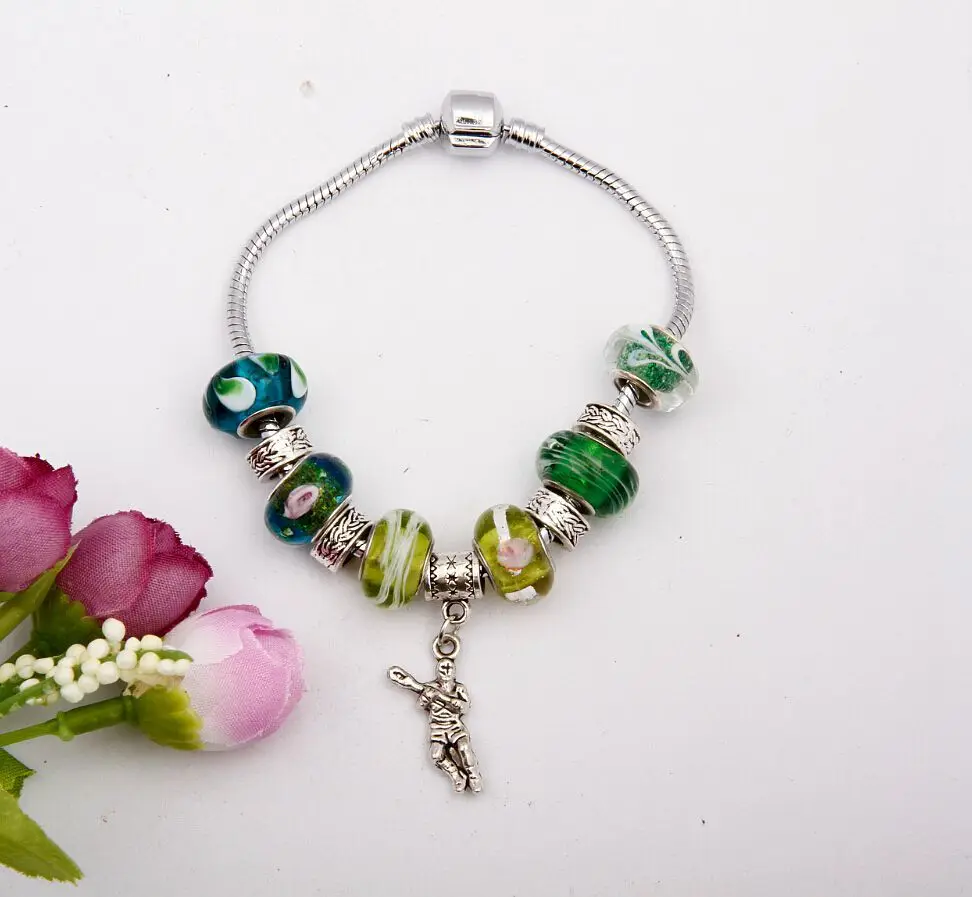 Модные ювелирные изделия 3 шт Ретро Серебряные хоккейные плееры Очаровательные