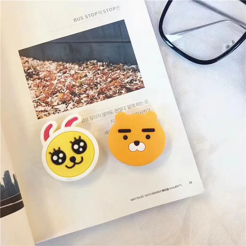 10 шт./лот 3D мультфильм Ryan Bear Peach силиконовая воздушная подушка подставка для мобильного телефона держатель аксессуары для планшета подставка для телефона подставки вечерние сувениры