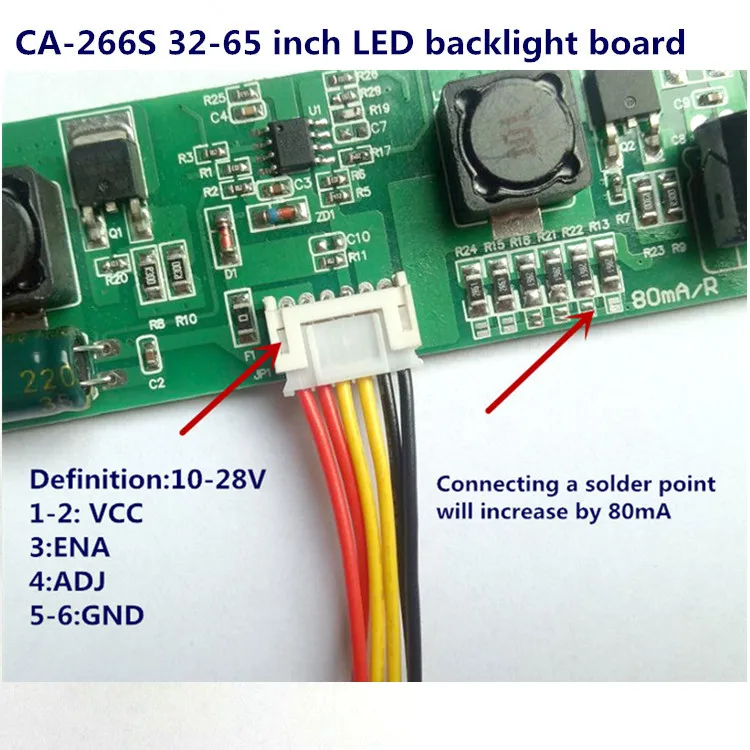 10pcs/lot CA-266S new universal 32-65 inch LED LCD TV backlight constant current driver board 80-480mA output | Лампы и освещение