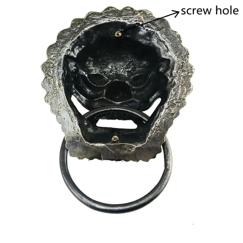 Латунная ручка большого размера 190*260 мм с деревянными дверными воротами ручки