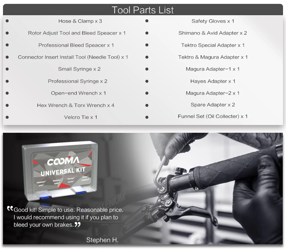 Комплект для слива гидравлического тормоза COOMA SHIMANO AVID Formula Hayes Magura Brake System Universal KIT