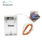 Светодиодная декоративная гирлянда Luces, 2 м, 20 светодиодный, светильник от батареек, медный провод, таймер, украшение для рождественской вечеринки, гирлянда, сказосветильник световые струны