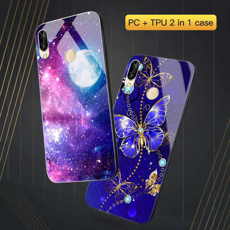Huawei P30 Lite чехол huawei PRO P10 P20 для задней крышки твердый PC Тонкий TPU черный P9 2016 Capa