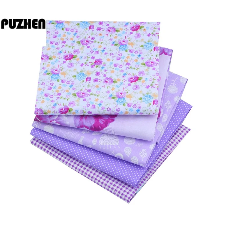 Purple Cotton Fabric Telas Patchwork Fabirc Fat Quarter Bundles For Sewing Cloth Bedding Quilting 40*50CM 5pcs/lot|bundle fabric|cotton fabricpurple