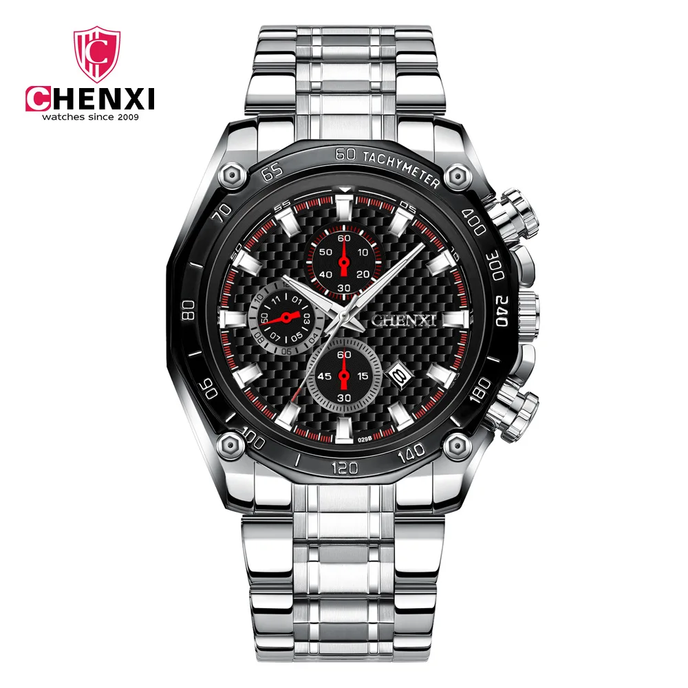 

Hot Watch Men Top Brand Fashion Casual Quartz Calendar Wristwatches CHENXI 2018 Relogio Masculino Men clock Army Analog Watches