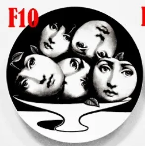 7 Fornasetti Ремесла керамические тарелки украшения дома Fornasetti тарелка фарфоровые настенные тарелки 8 дюймов - Цвет: 7