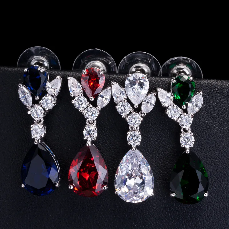 Новые модные серьги капельки в свадебном стиле AAA CZ для невесты свадьбы оптовая