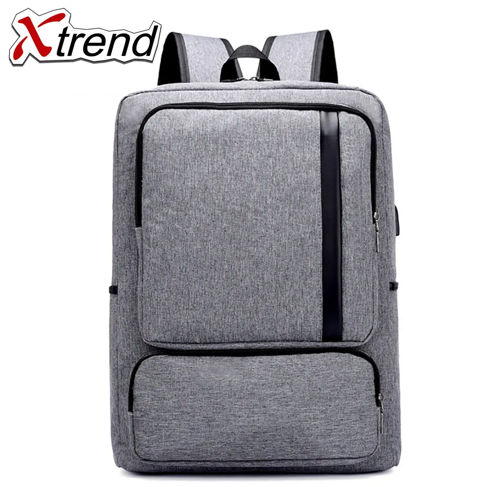 Xtrend бренд 15 6 дюймовый ноутбук Для мужчин рюкзак внешняя зарядка через usb сумка