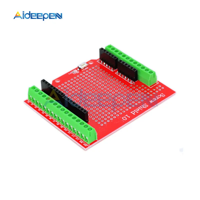 Стандартный Proto Винт Щит Assemb светодиодный прототип терминал PCB Плата расширения для Arduino IO Кнопка сброса с открытым исходным кодом D13 светодиодный