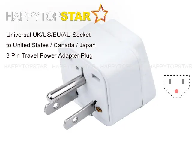 Универсальный UK/US/EU/AU 3 контакта/2 контакта розетка в Соединенные Штаты Америки