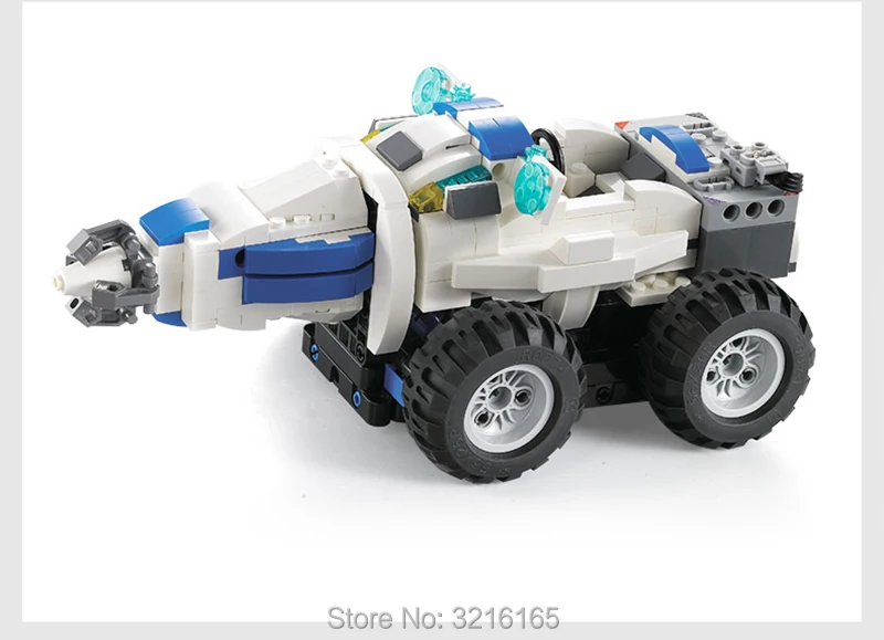 606 шт. DIY 2-в-1 RC строительные блоки игрушки трансформаторов литиевая батарея двигателя Boost творческие кирпичи Совместимость крупных брендов