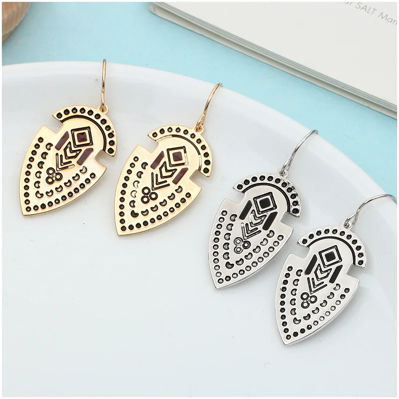 Shineland винтажные уникальные тибетские резные эмалированные bijoux модные свисающие