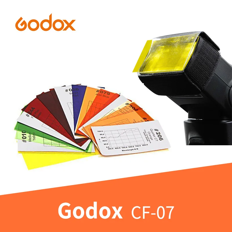 Godox CF 07 Универсальный Набор цветных фильтров Speedlite для Canon Nikon Pentax Yongnuo