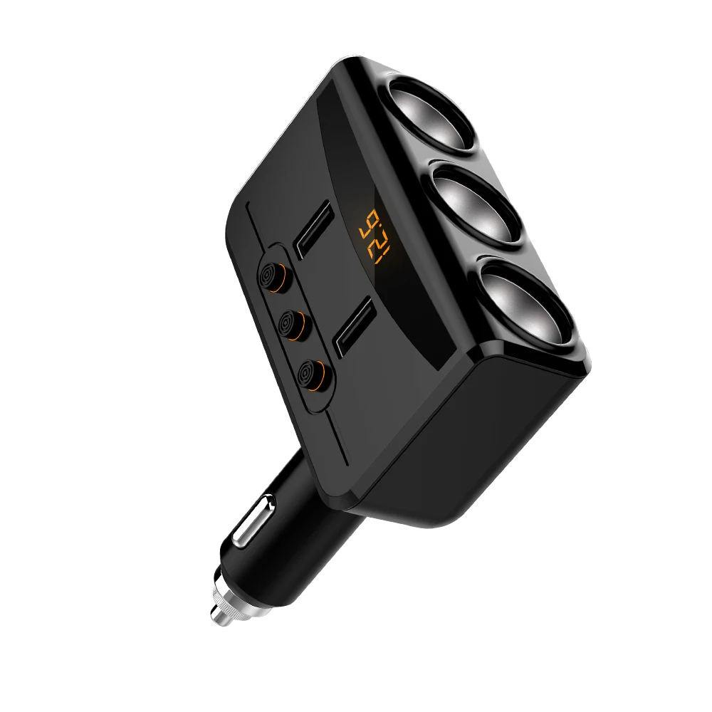 От 1 до 3 прикуривателя двойной Переходник USB для зарядки в машине с автономными