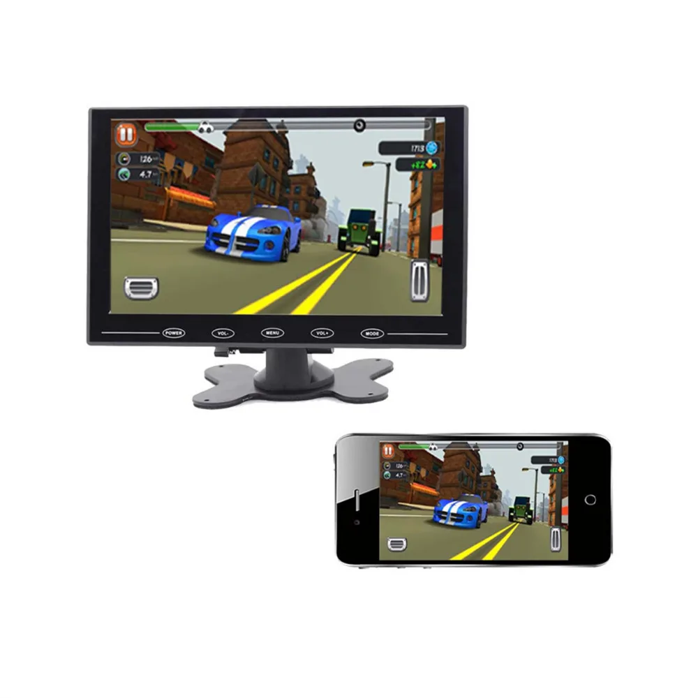 Wearson 7 дюймов ЖК-дисплей литой экран монитор с AV VGA HDMI для автомобиля и смартфона