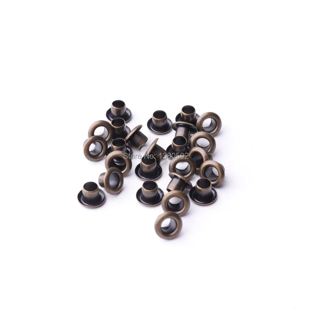 

500pcs/lot 6/8mm outer bronze color metal garment Eyelets for belt bag clothes Diy Accessories