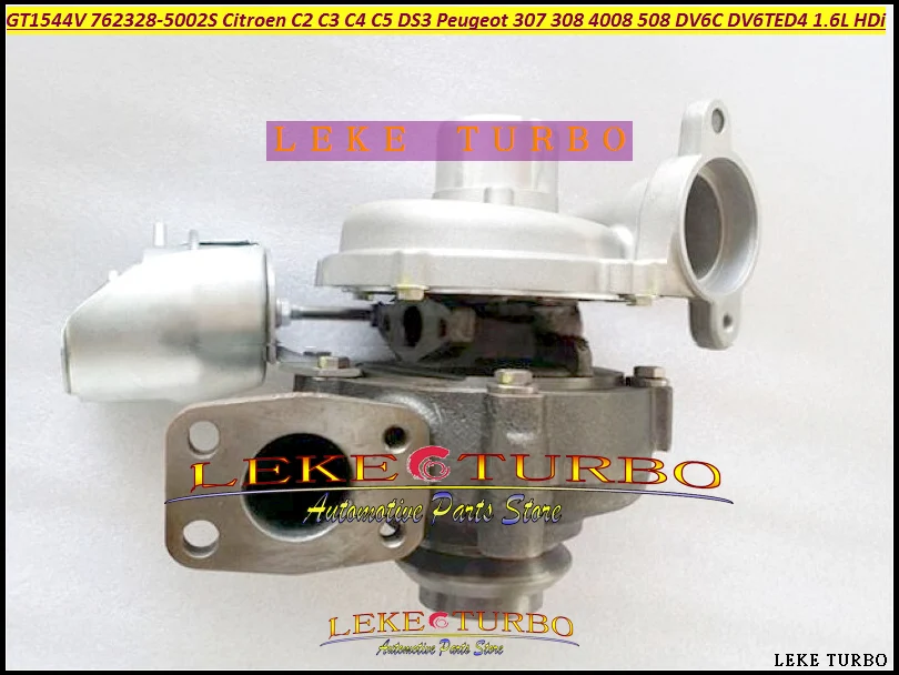Турбо GT1544V 762328 5003S 0001 для CITROEN C2 C3 C4 C5 DS3 09 PEUGEOT 307 308 4008 508 DV6C DV6TED4 1.6L