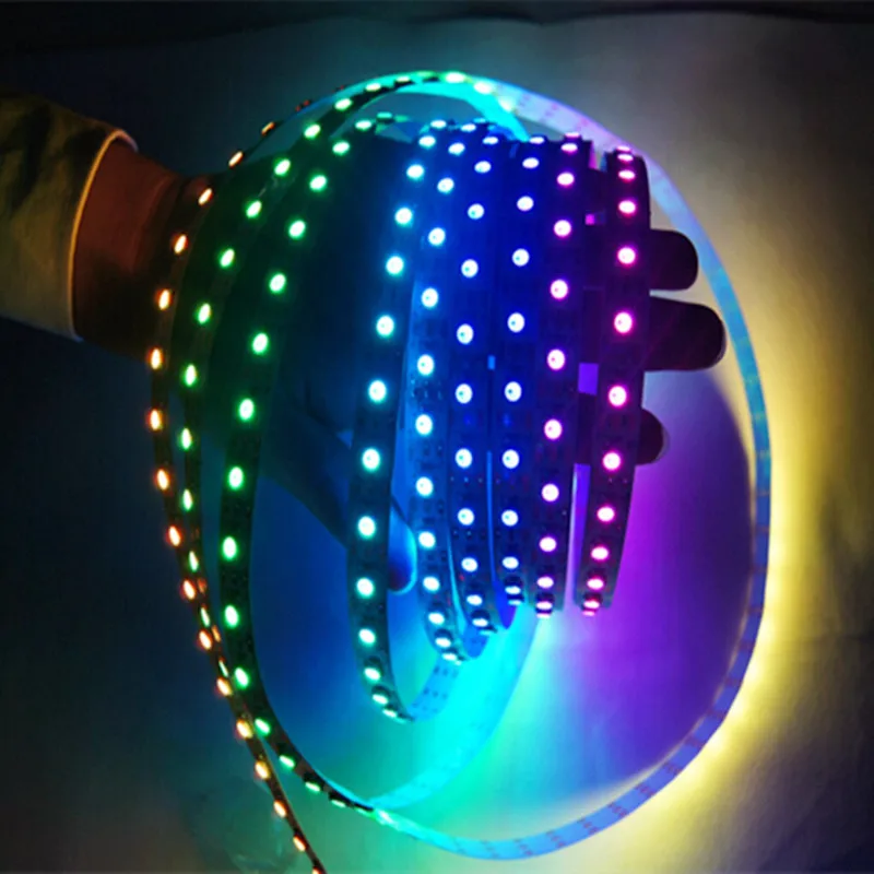 

Wholesale 10m 30leds/m IP20 WS2811 IC SMD5050 RGB Dream Color DC 12V Digital LED Strip Light Black PCB Non-waterproof