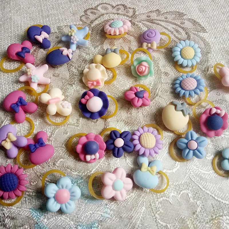Fashion Pet Dog Cat Bob Hair Bows Mix Color Hairpin Rubber Bands Handmade Boutique Gift 30pcs | Дом и сад